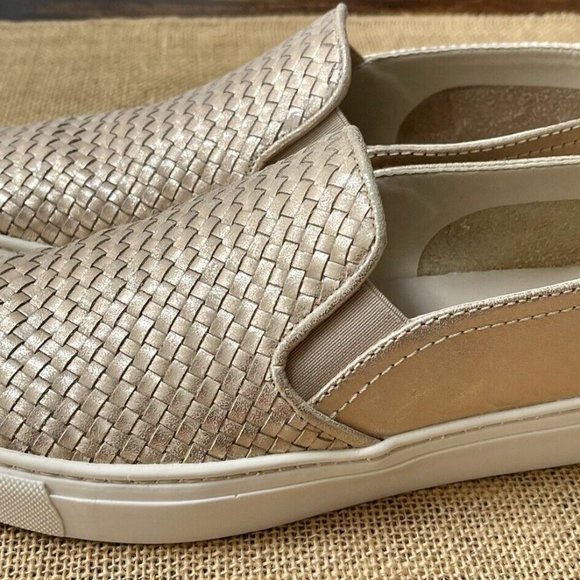The Flexx Womens Shoes Gold 6.5 Slip On Leather Sneakers - Picture 4 of 5